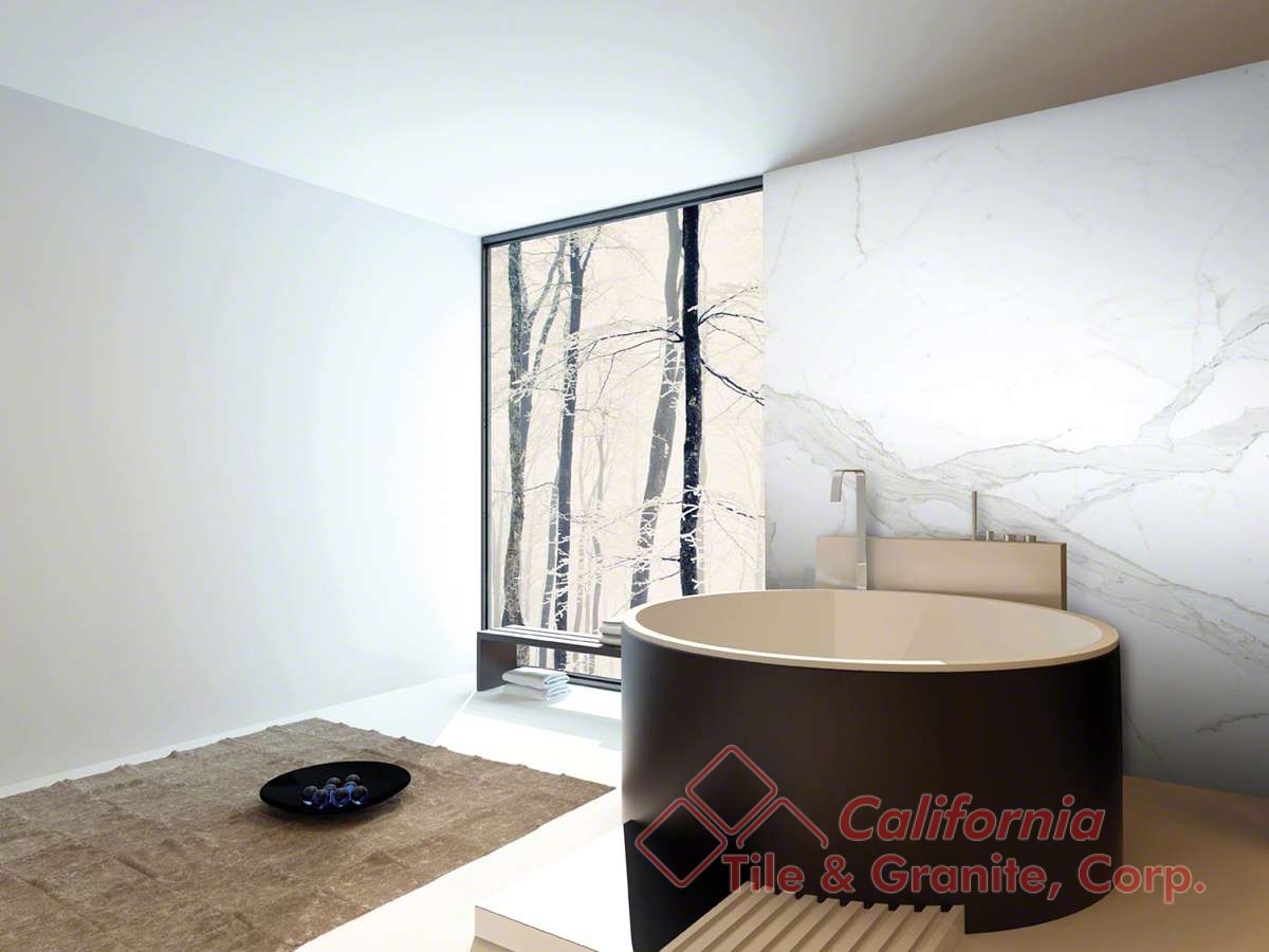 3D Rendering of Contemporary design luxury bathroom interior wit