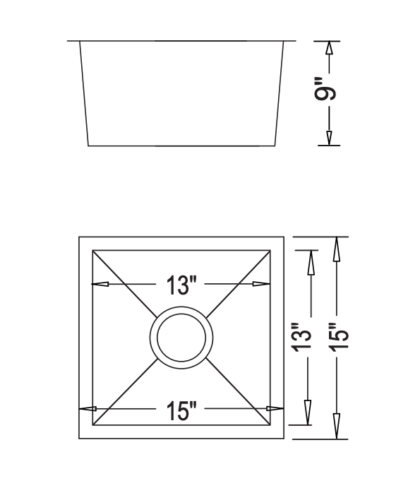 Libation Zero-Edge Sink Diagram